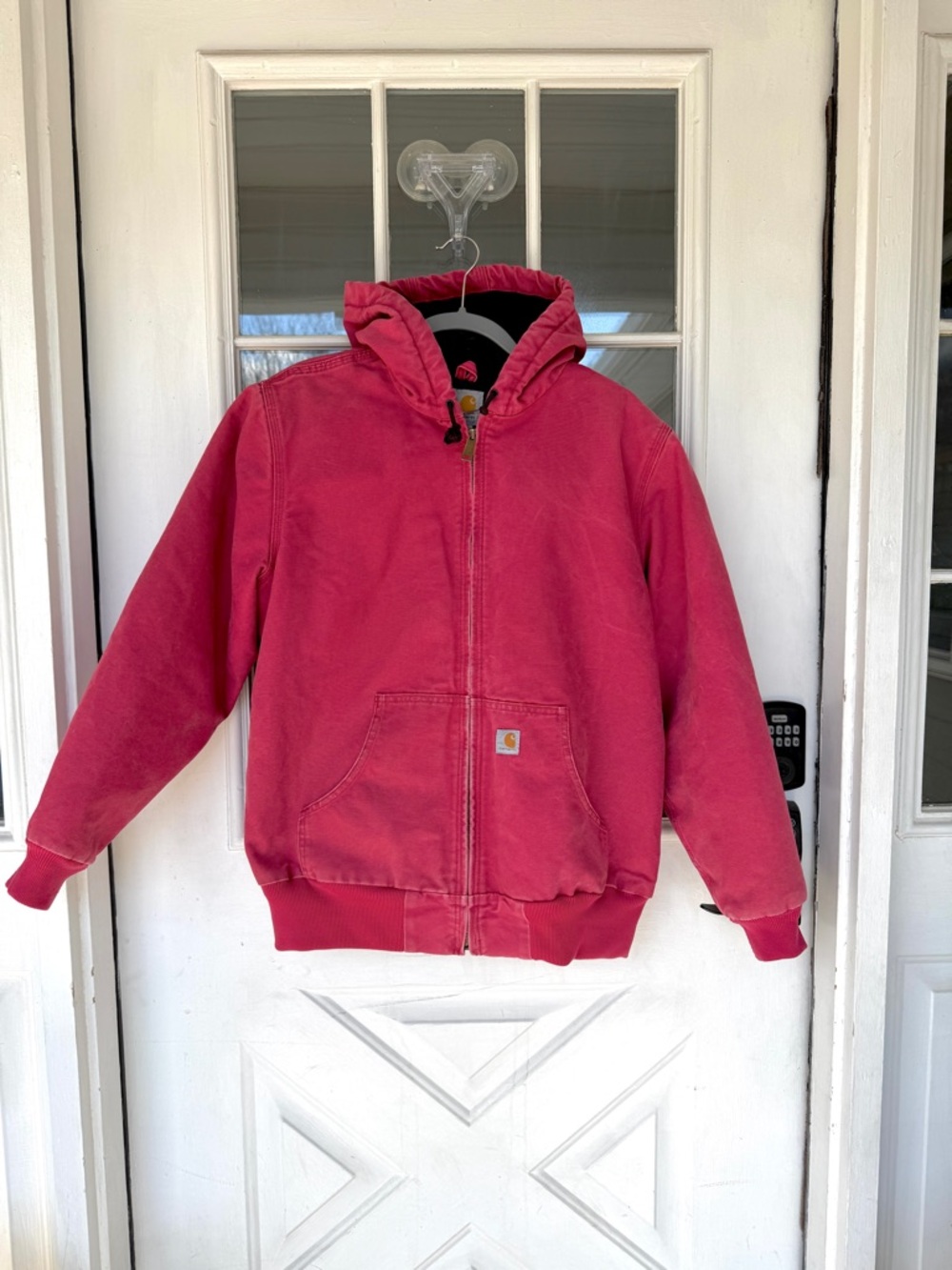 L CARHARTT JACKET BEAUTIFUL RASPBERRY PINK (TYPICAL USE NO MAJOR FLAWS)